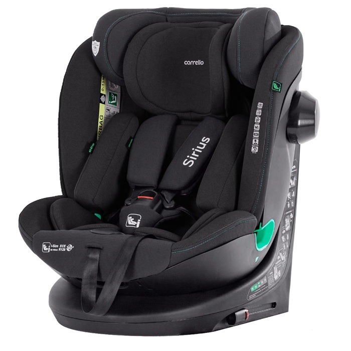 Carrello Sirius CRL-8808 - fotelik od 40 do 150 cm wzrostu-Absolute Black
