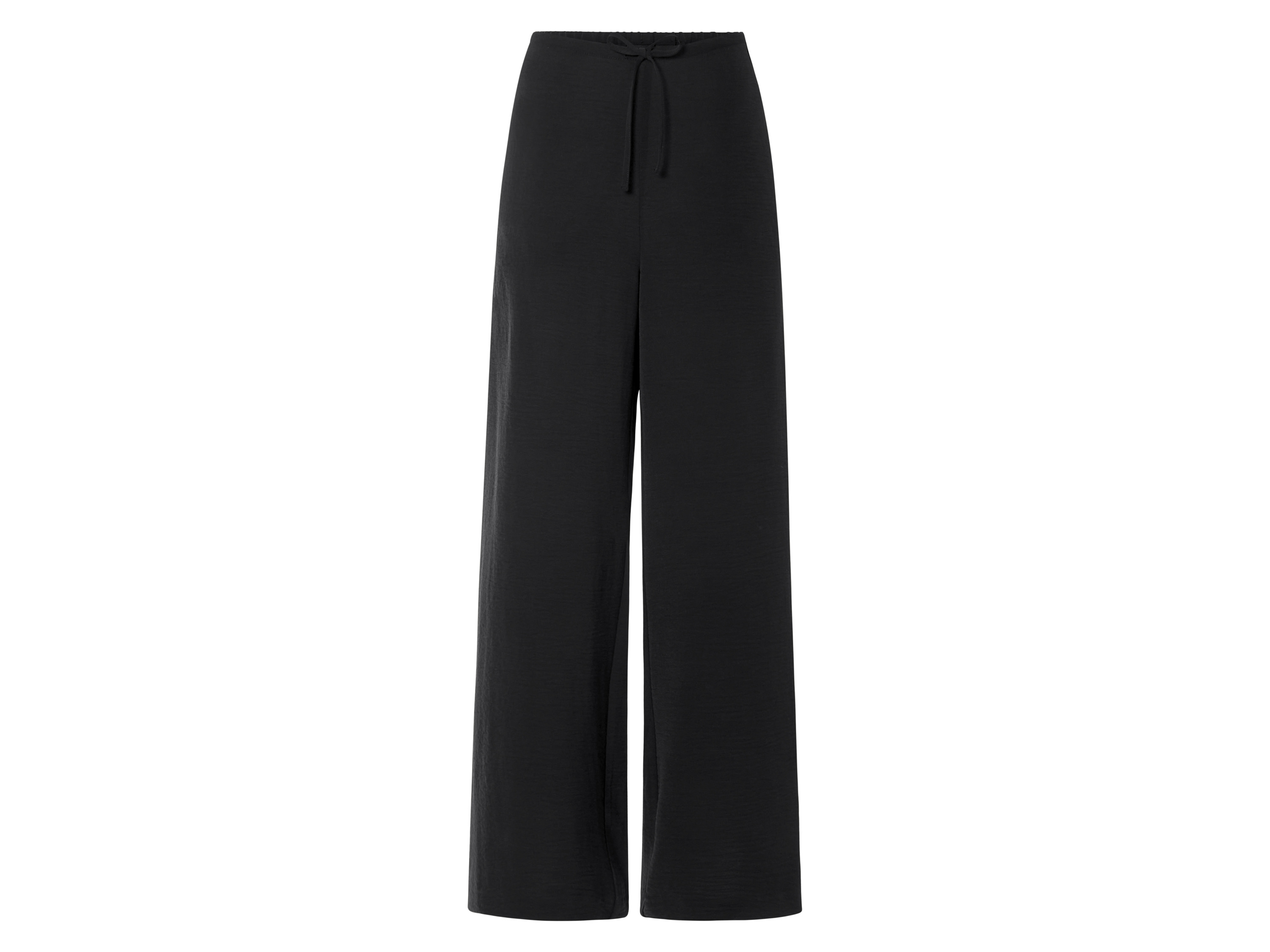 esmara Spodnie wide leg damskie o wyglądzie satyny Czarny, S36/38