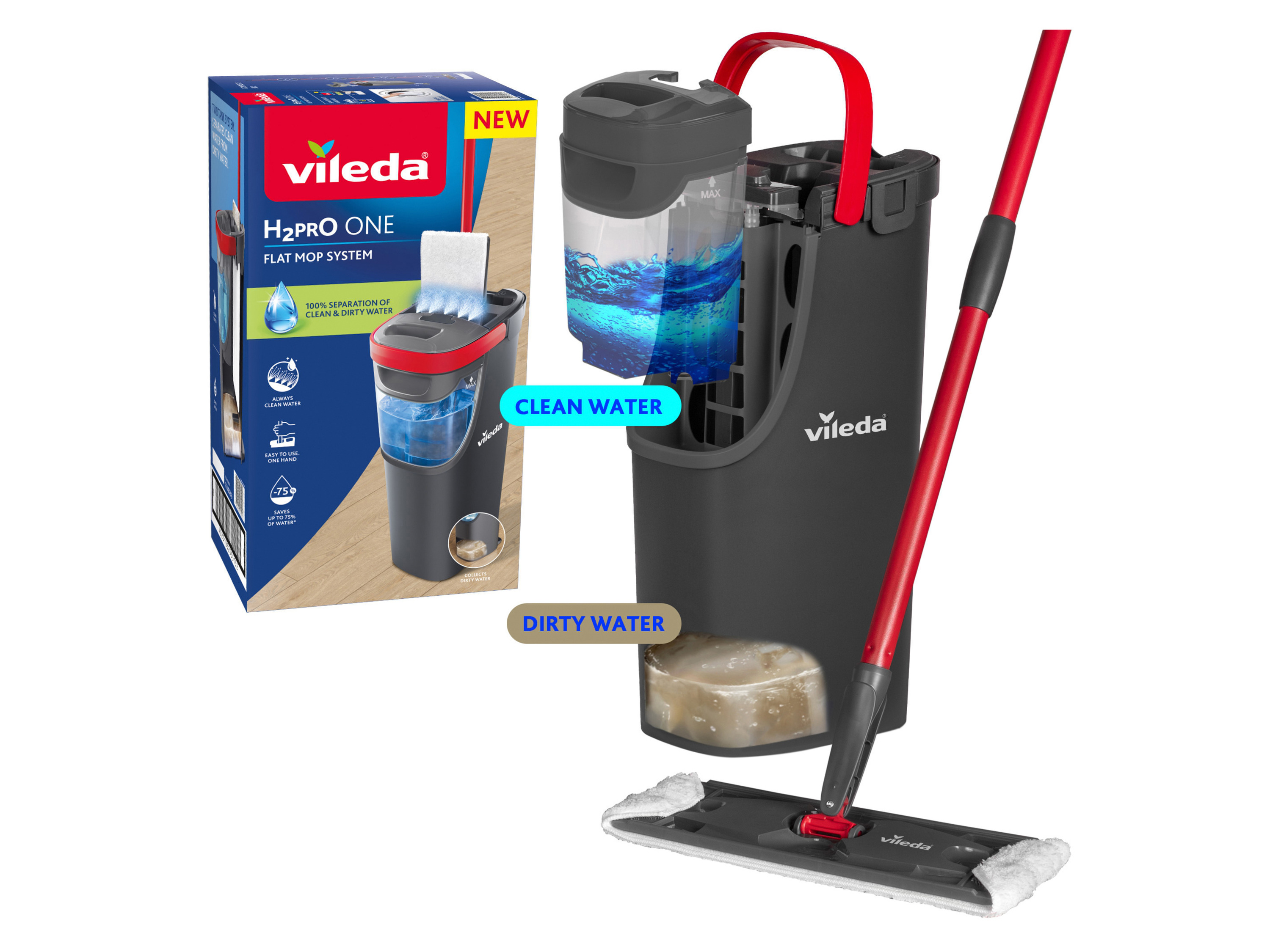 Vileda Mop płaski H2PrO ONE