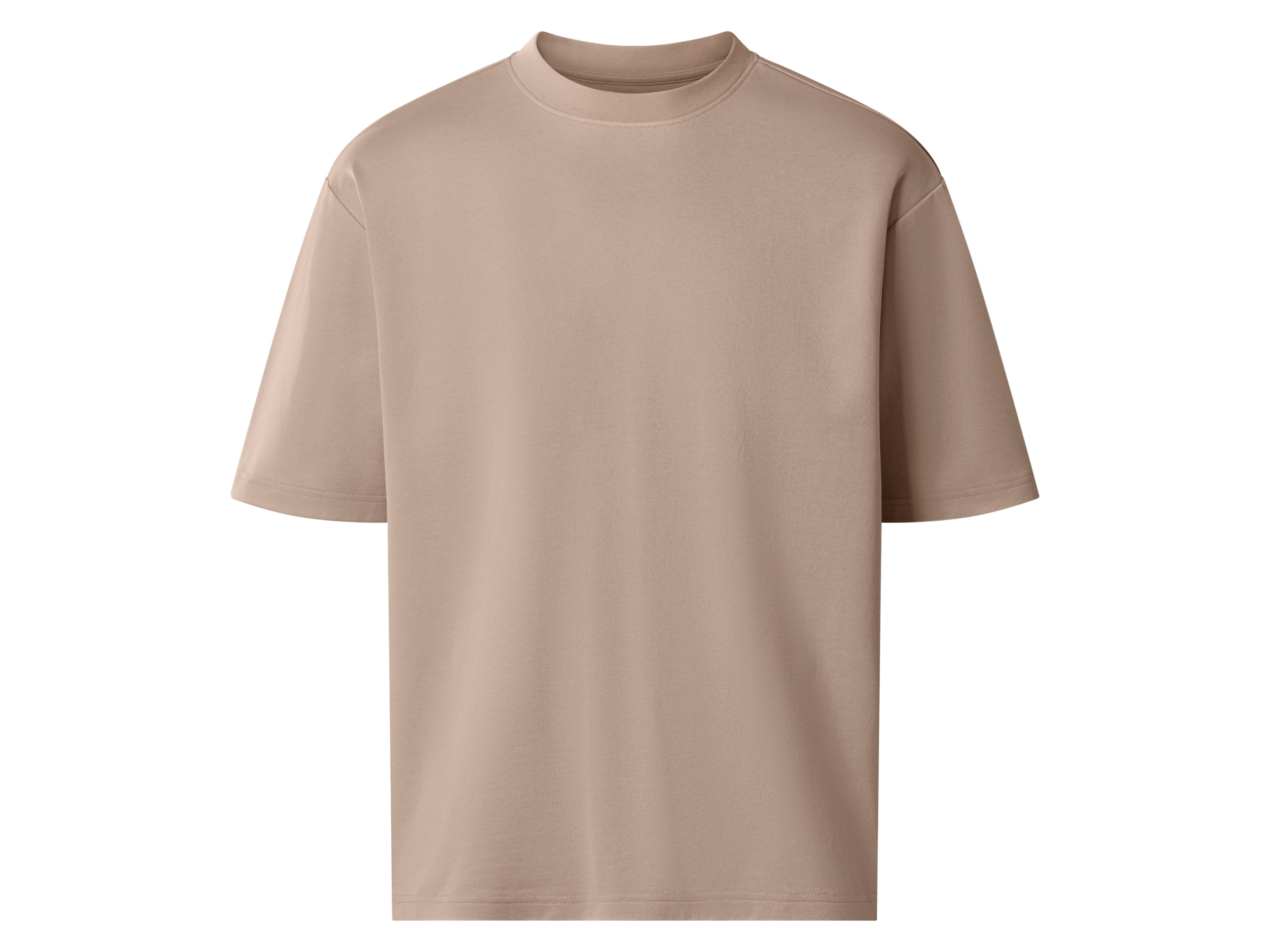 esmara Men T-shirt oversize męski Beżowy, L 52/54