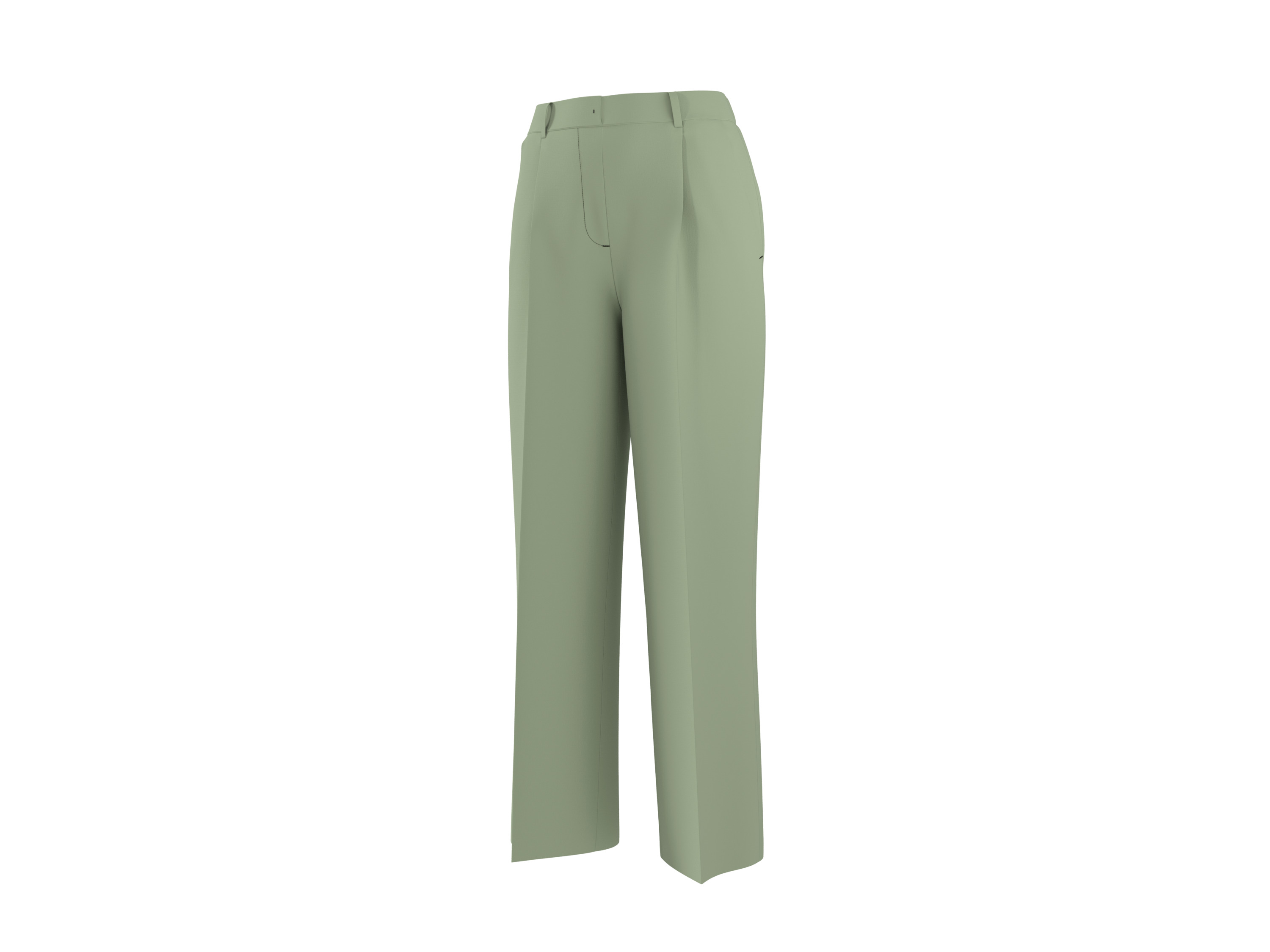 esmara Spodnie wide leg damskie Zielony, M