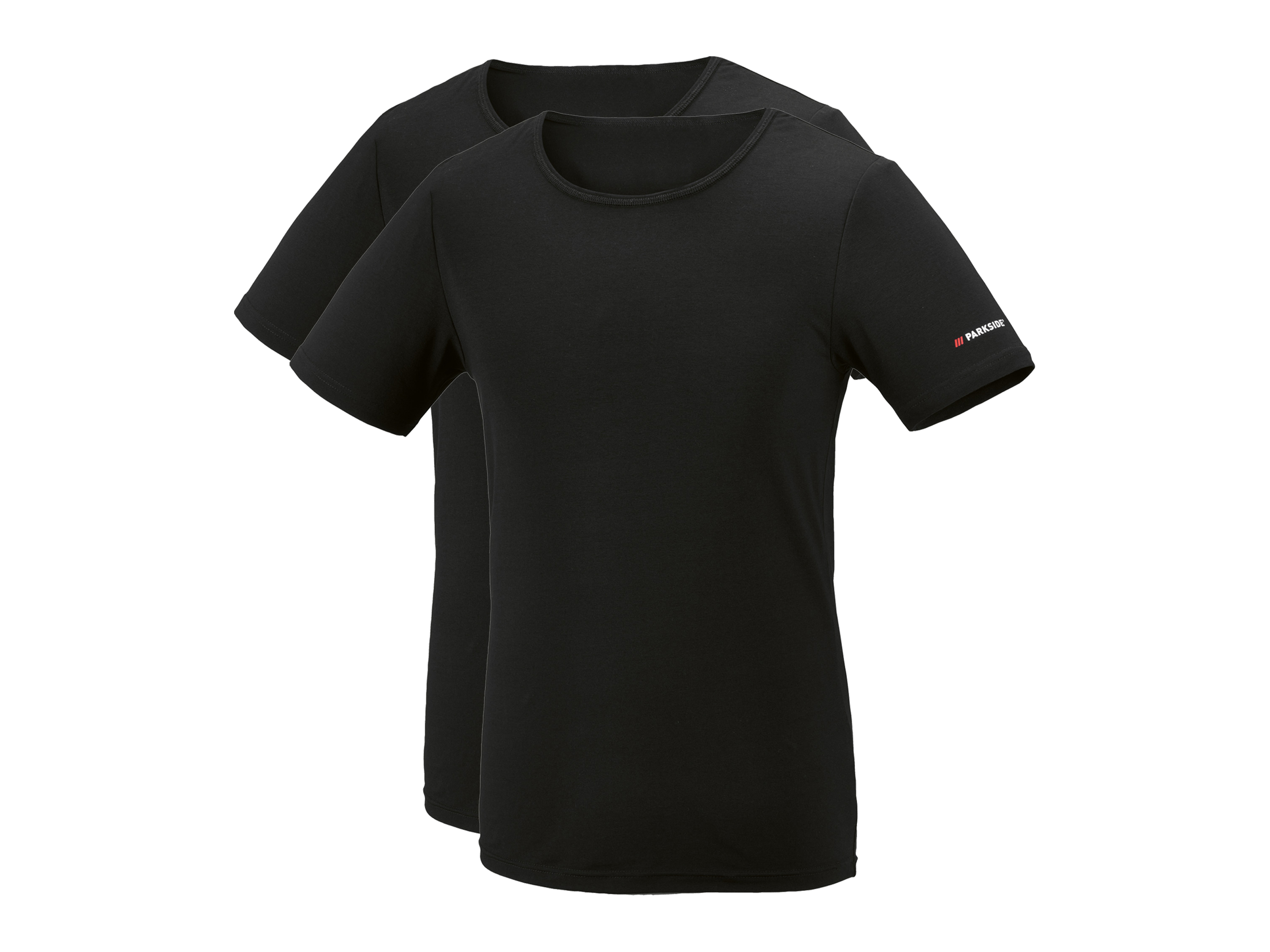 Parkside Podkoszulek męski, 2 sztuki Czarny, 7/Xl