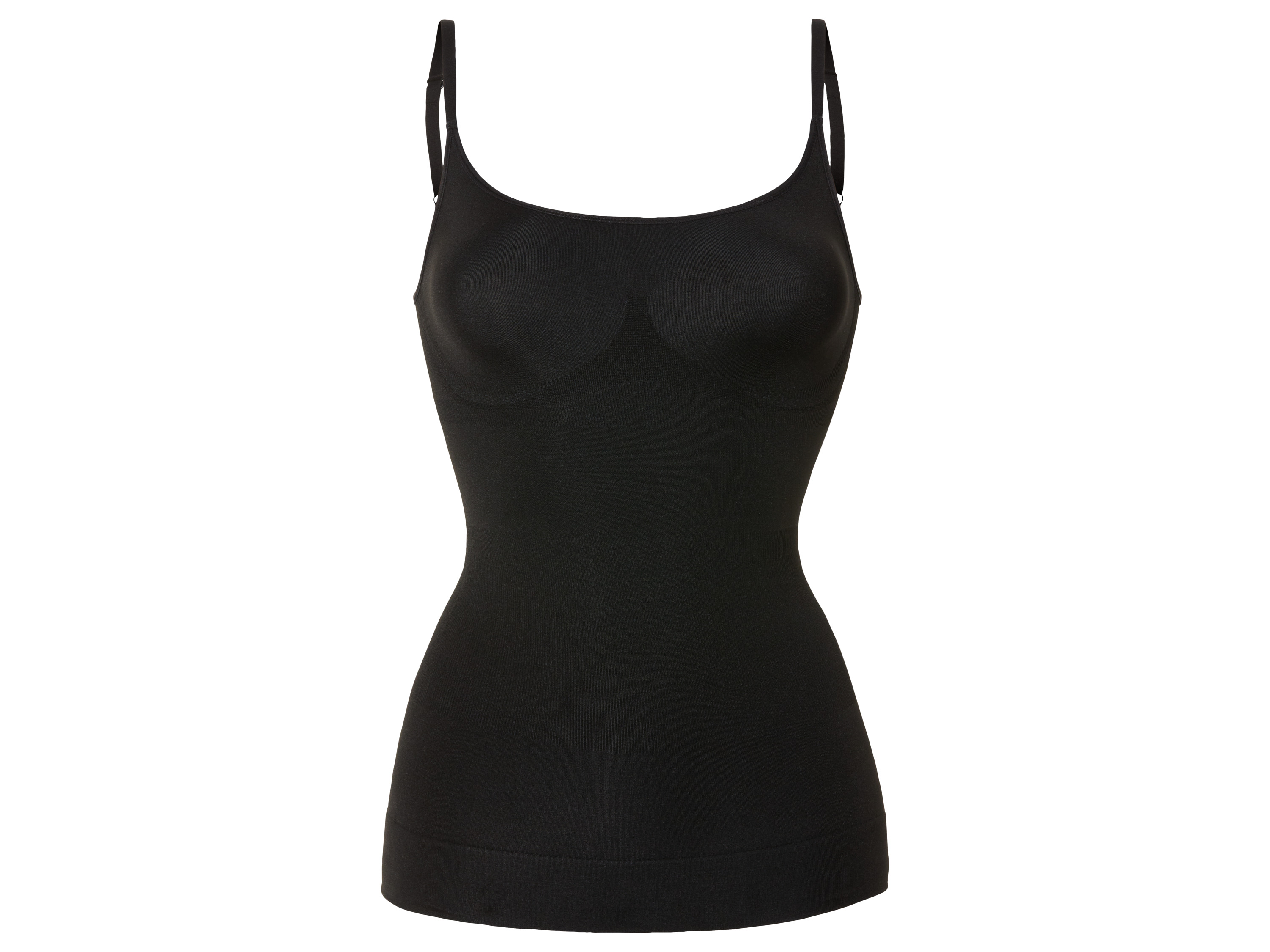 esmara Top damski lekko modelujący, bezszwowy Czarny, S36/38