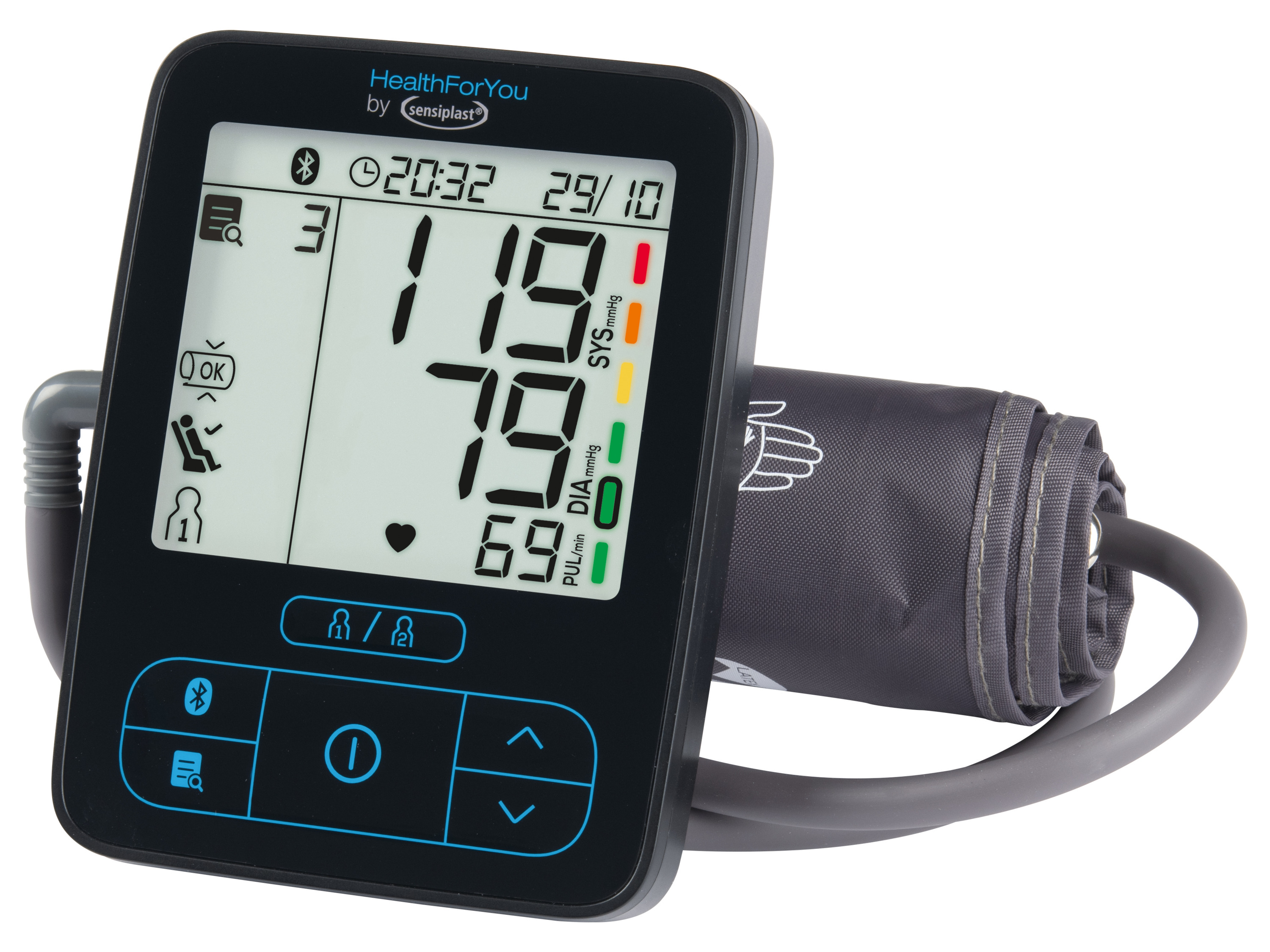 sensiplast Ciśnieniomierz naramienny z Bluetooth , SBM 70