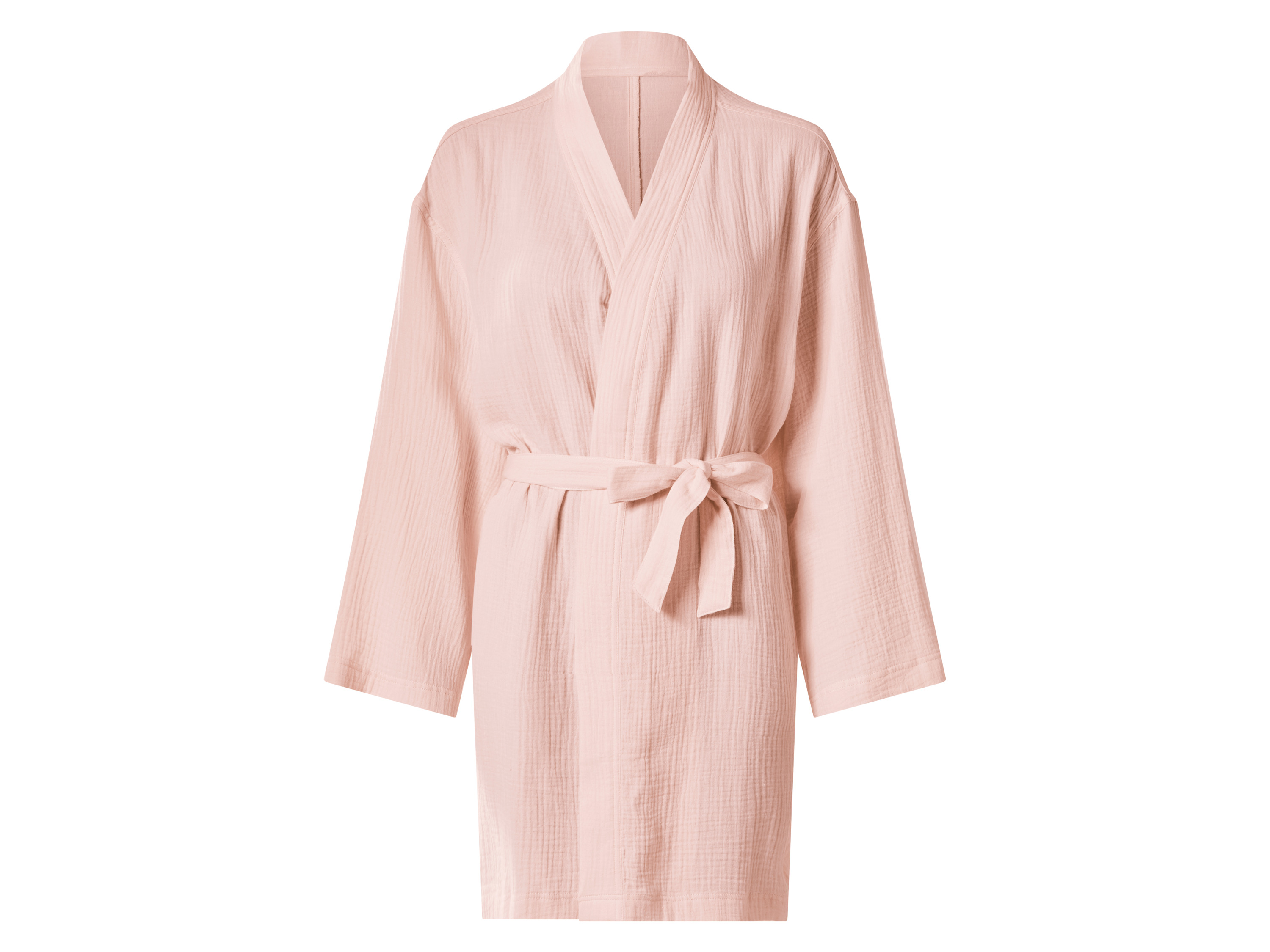 esmara Szlafrok-kimono damski z bawełny muślinowej Różowy, XS 32/34