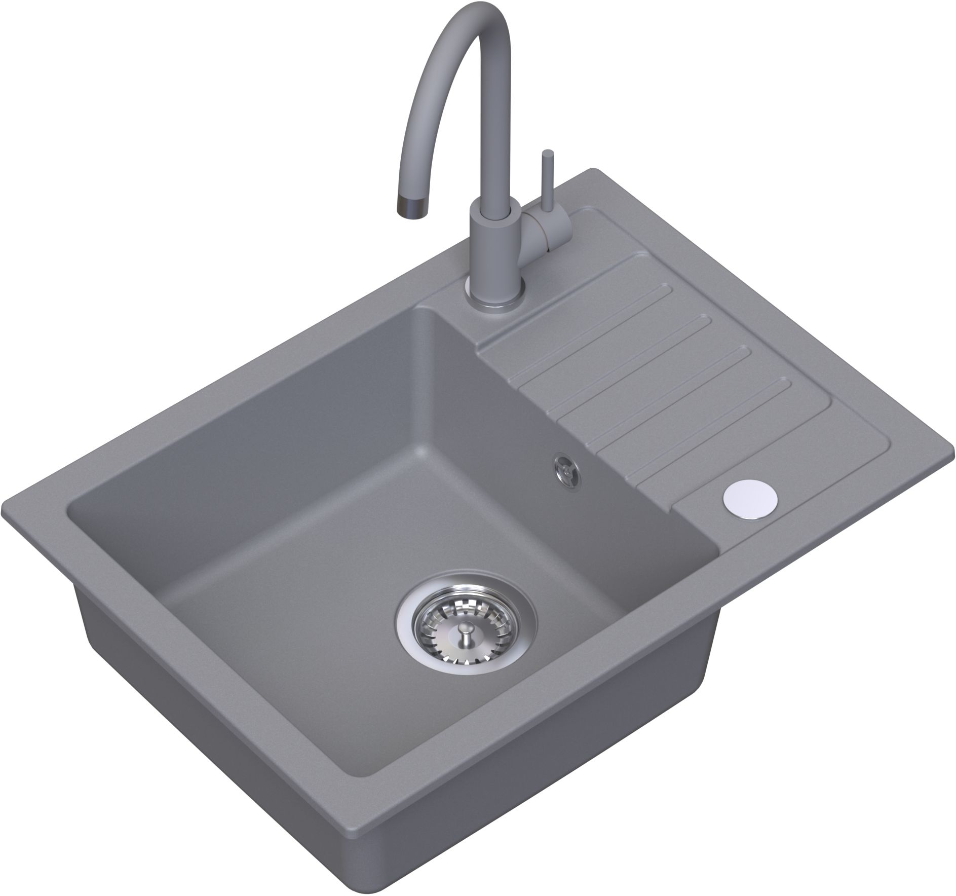 Darmowa Dostawa - Zlewozmywak z baterią i akcesoriami szary/ Ruvetti Tito Compact LP3200TC6244GRW