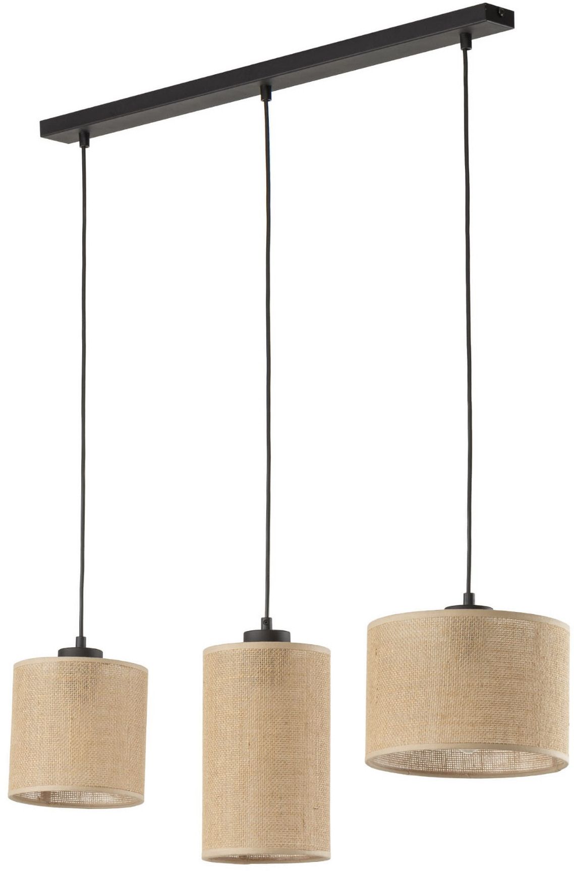 Darmowa Dostawa - Lampa wisząca 3x15 W czarna TK Lighting Juta 4954