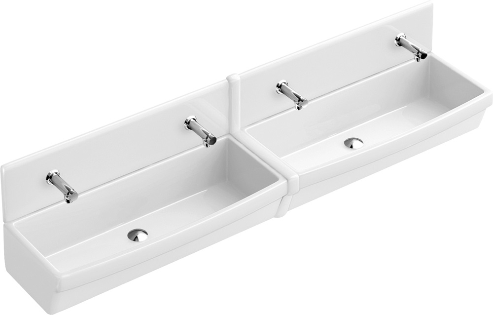 Darmowa Dostawa - Umywalka 100x41 cm prostokątna ścienna-meblowa-podwójna biała Villeroy & Boch O.Novo 68200001