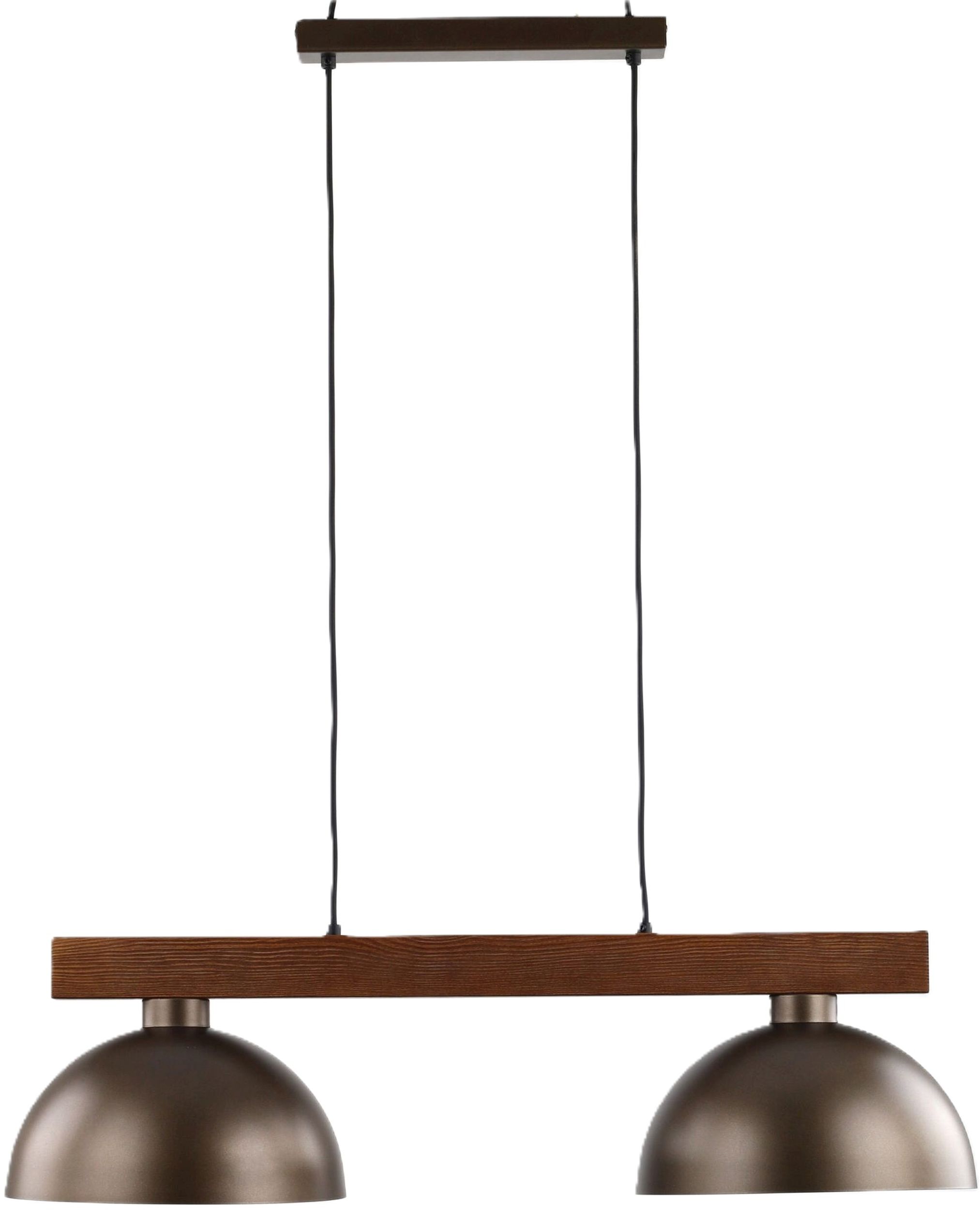 Darmowa Dostawa - Lampa wisząca 2x15 W brązowy TK Lighting Oslo 4507