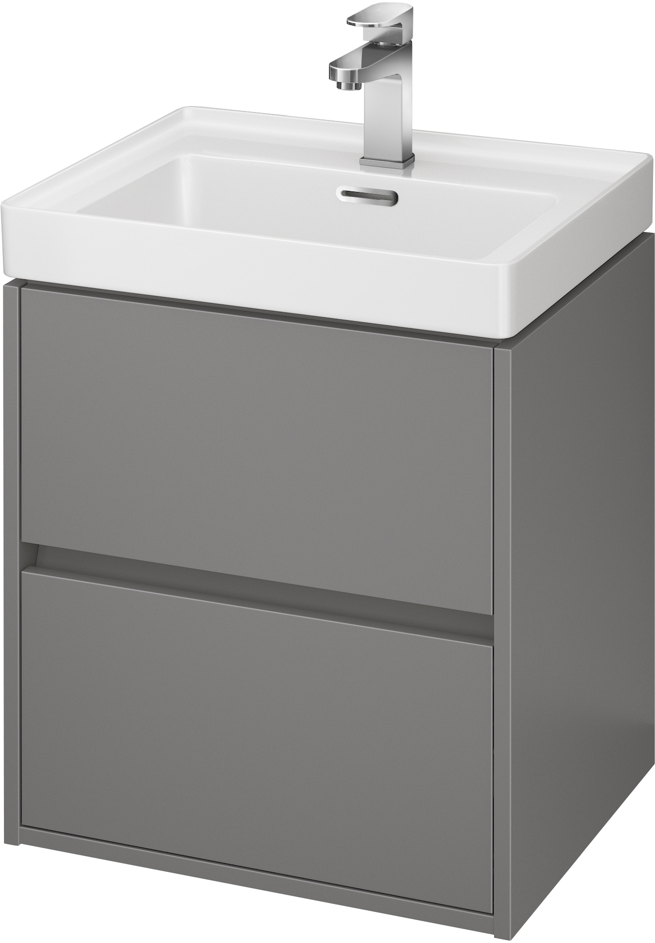 Darmowa Dostawa - Umywalka z szafką 50.5 cm szarą Cersanit Crea S801282