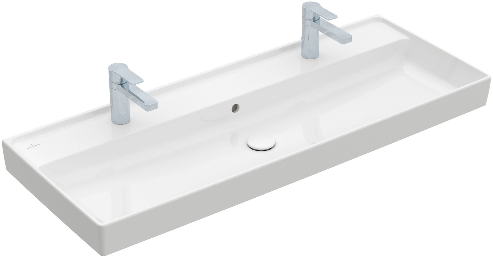 Darmowa Dostawa - Umywalka 120x47 cm prostokątna meblowa-podwójna biała Villeroy & Boch Collaro 4A33C1R1