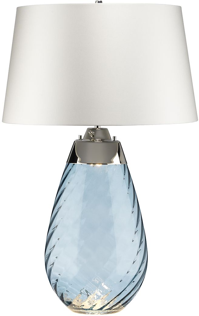 Darmowa Dostawa - Lampa stołowa 2x60 W niebieska-satyna Elstead Lighting Lena LENATLLBLUEOWSS