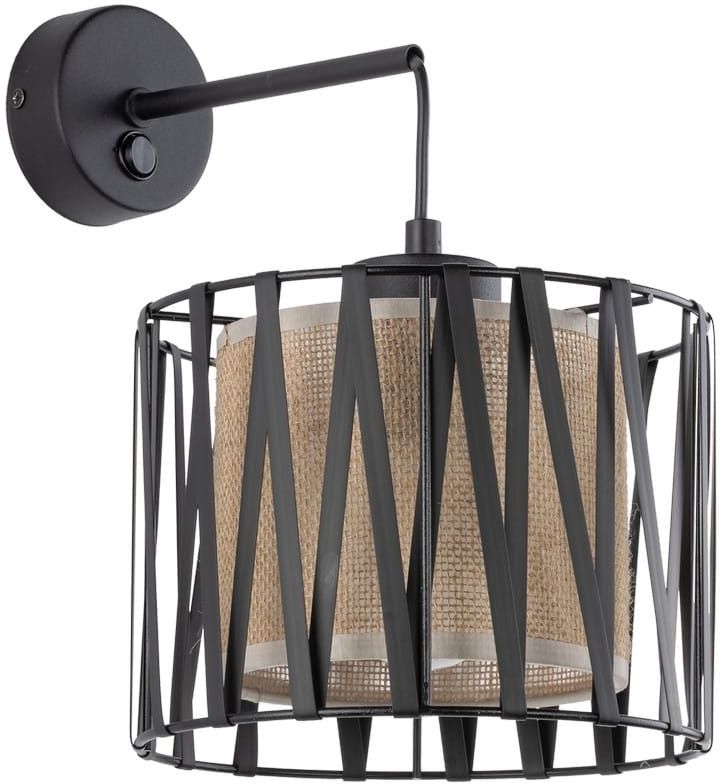 Darmowa Dostawa - Kinkiet 1x15 W czarny-brązowy TK Lighting Harmony 5950