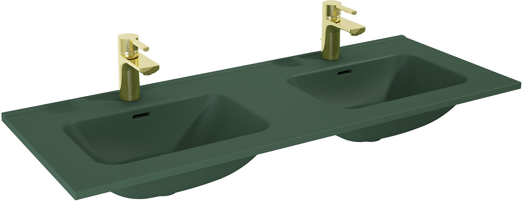 Darmowa Dostawa - Umywalka 120.8x46 cm prostokątna meblowa-podwójna zielona Elita Skappa RE041203067010