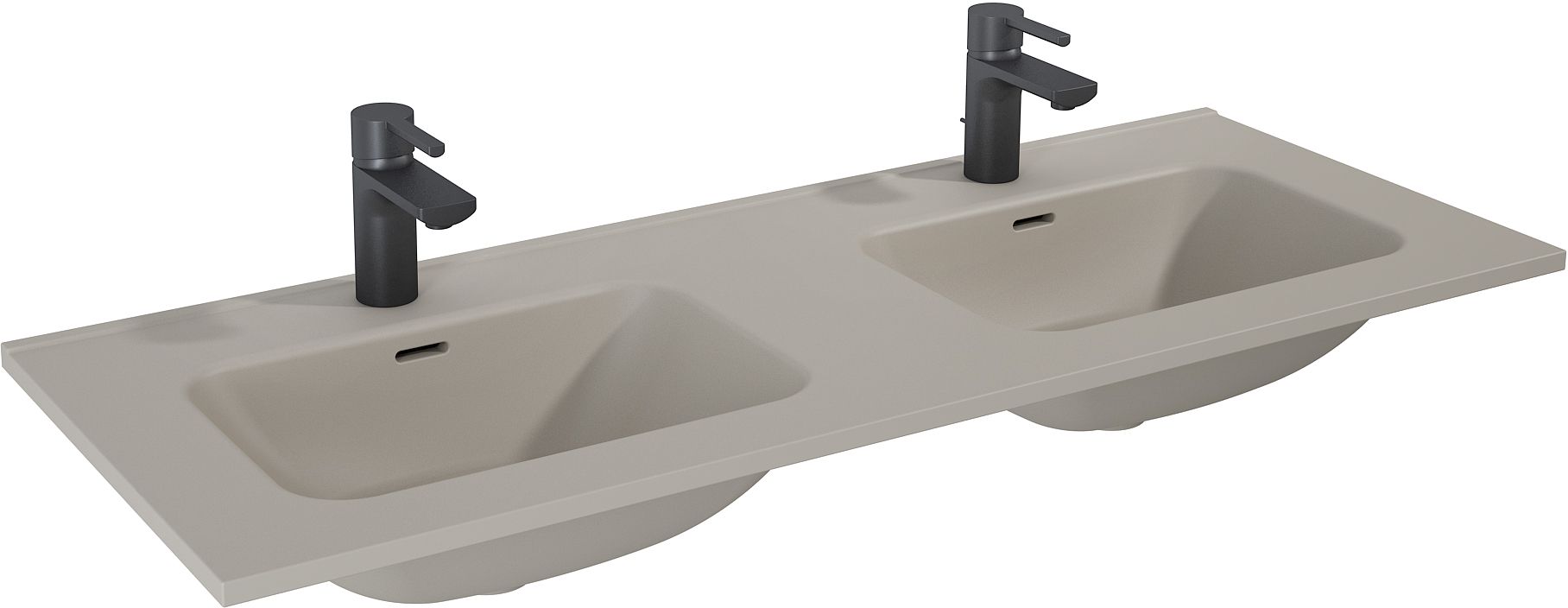 Darmowa Dostawa - Umywalka 120.8x46 cm prostokątna meblowa-podwójna brąz/beż Elita Skappa RE041203067020
