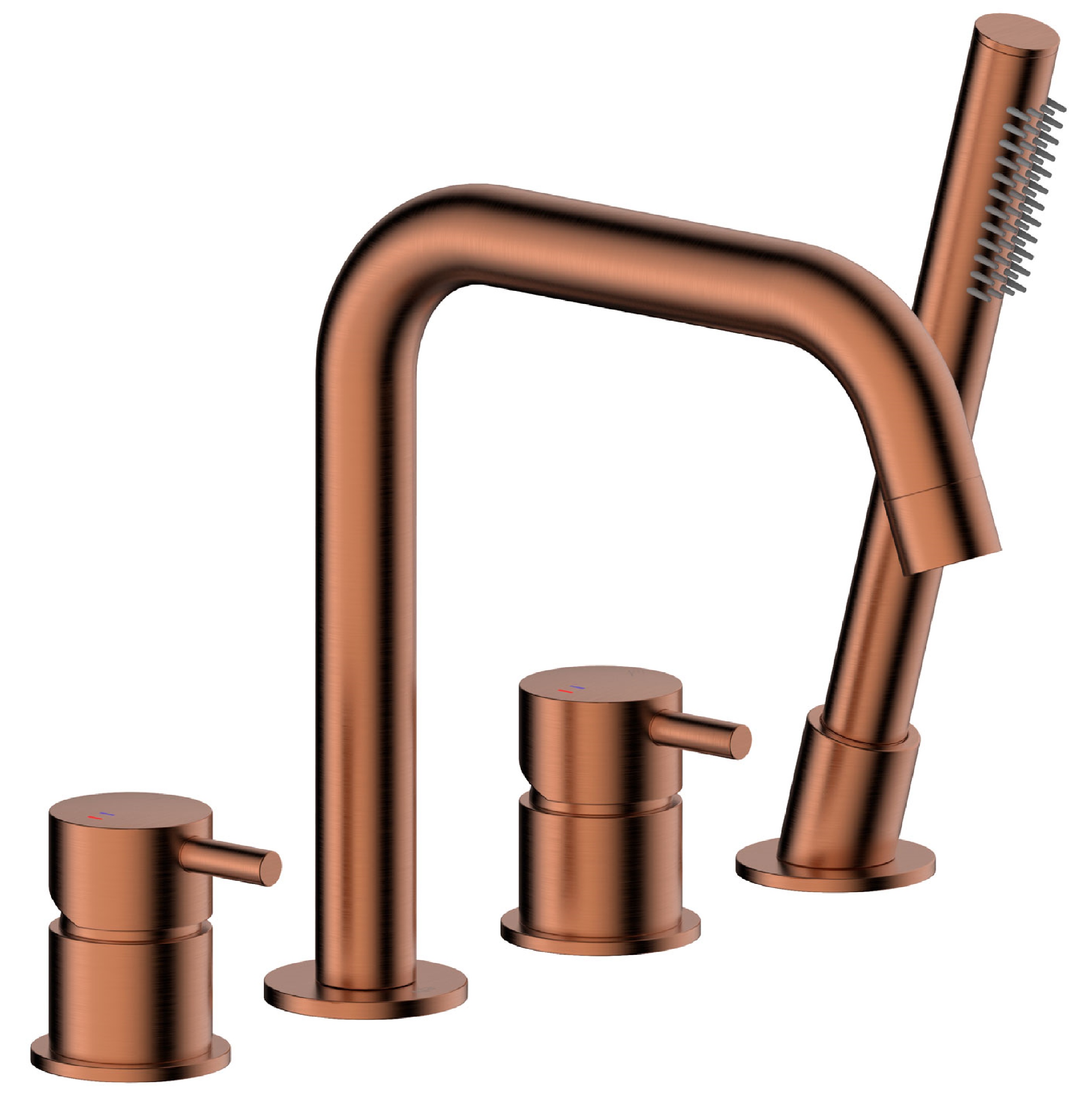 Darmowa Dostawa - Bateria wannowo-prysznicowa nawannowa złota KFA Armatura Moza Rose Gold 503521034