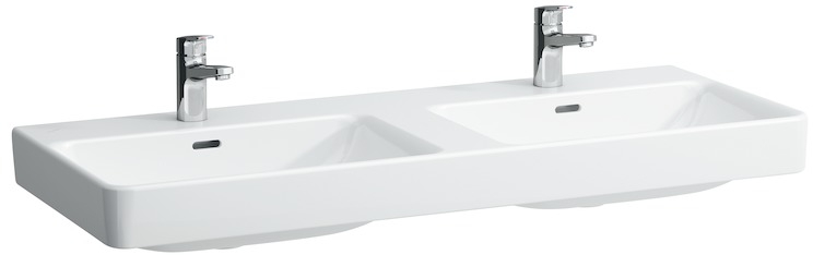 Darmowa Dostawa - Umywalka 120x46 cm prostokątna ścienna-podwójna biała Laufen Pro S H8149660001091