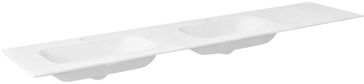 Darmowa Dostawa - Umywalka 220x51.5 cm prostokątna meblowa-podwójna biała Sapho Aruba AR220B2L