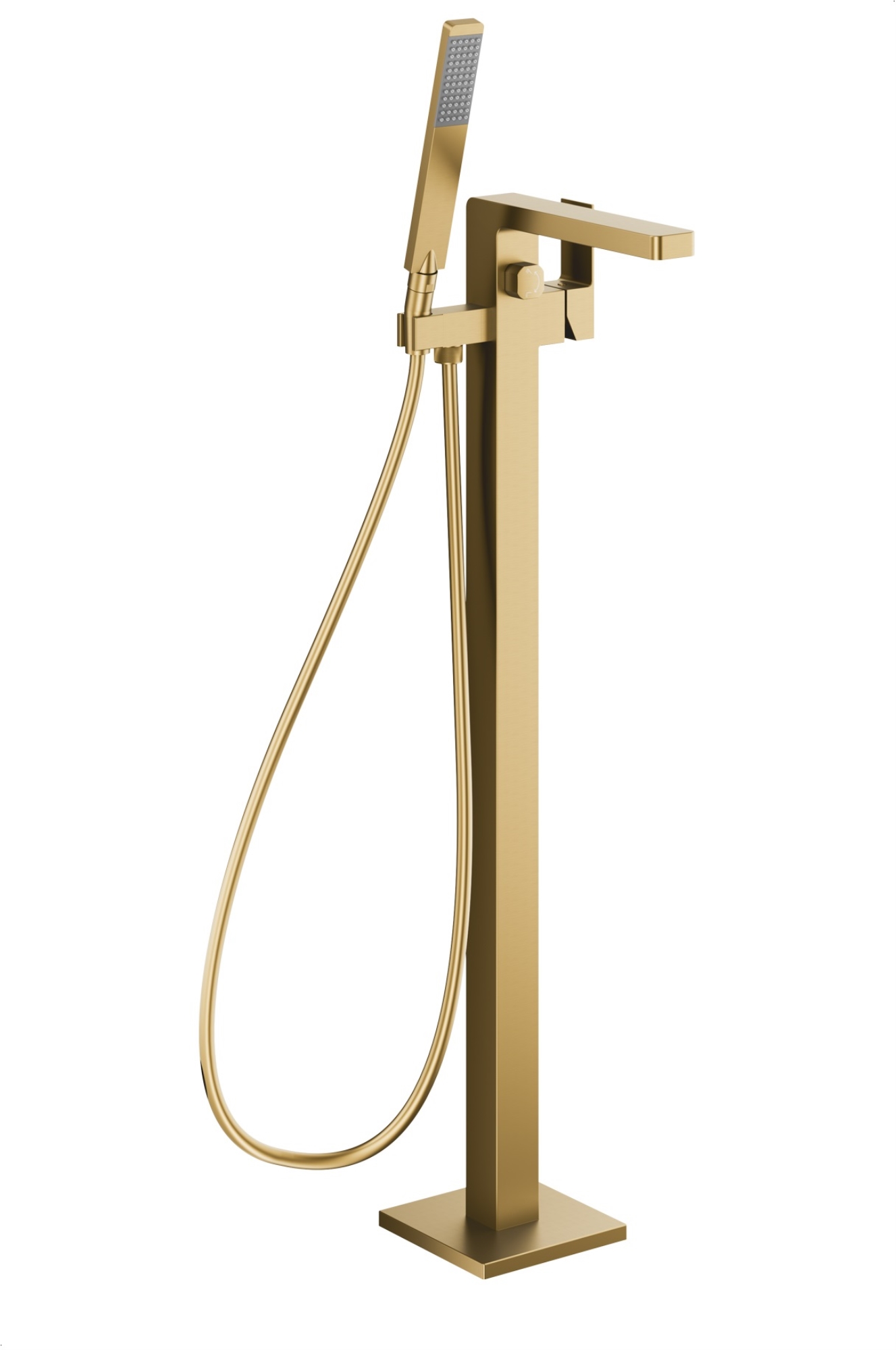 Darmowa Dostawa - Bateria wannowo-prysznicowa wolnostojąca złota KFA Armatura Logon Brushed Light Gold 513551039