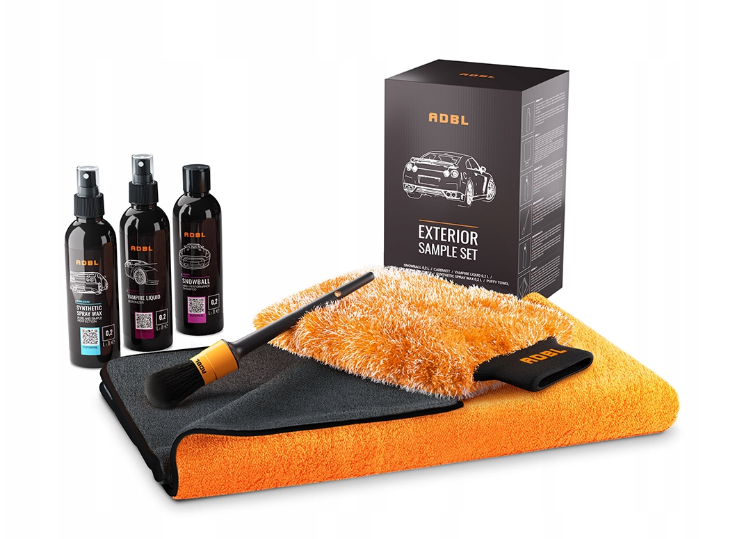 ADBL EXTERIOR SAMPLE SET ZESTAW KOSMETYKÓW I AKCESORIÓW DO PIELĘGNACJI LAKIERU - Petrostar