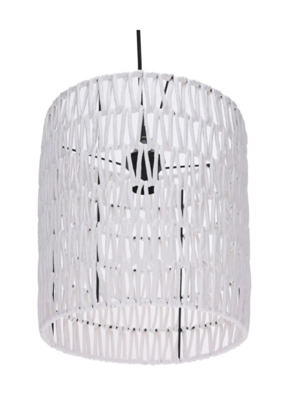 Lampa Boho H&S Decoration sufitowa pleciona biała 1 szt.