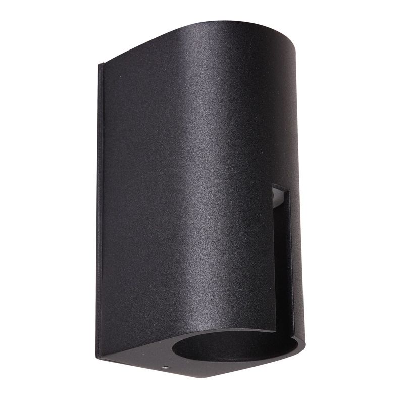 Kinkiet ścienny zewnętrzny Italux Rovigo czarny LED 8W 3000K 250lm IP54 wym: 12,8 x 6 x 7,5 cm aluminium - 1 szt.