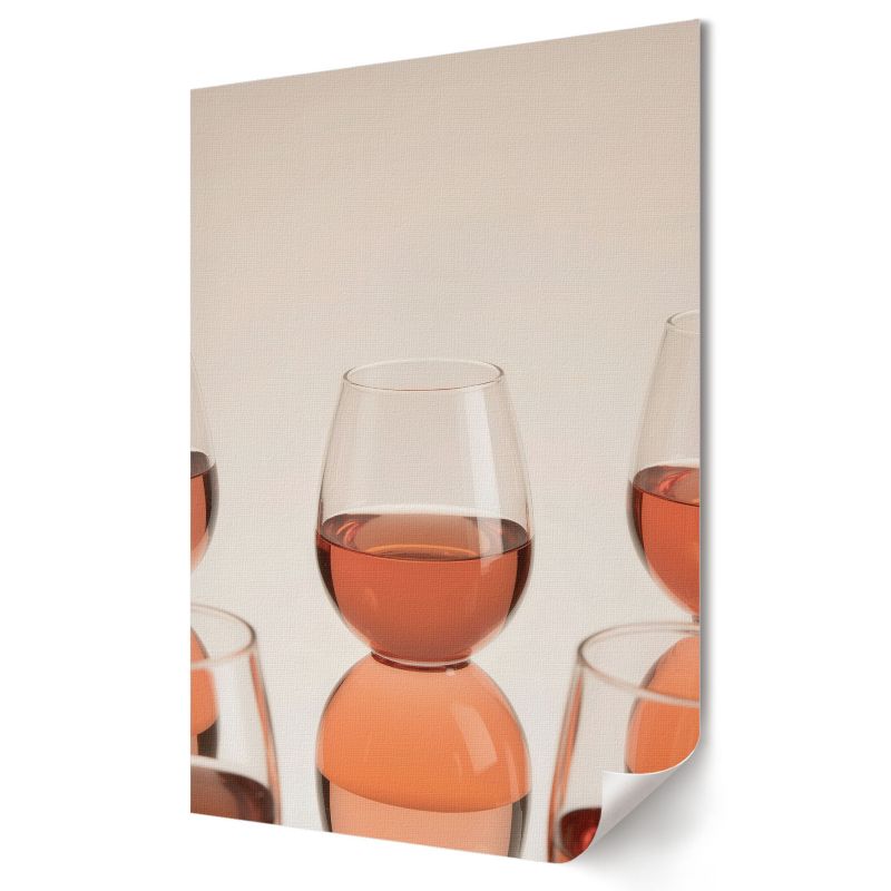 Plakat canvas Wallfluent Format A2 Szklanki w różu Kolektyw Soft Structure 1 szt.