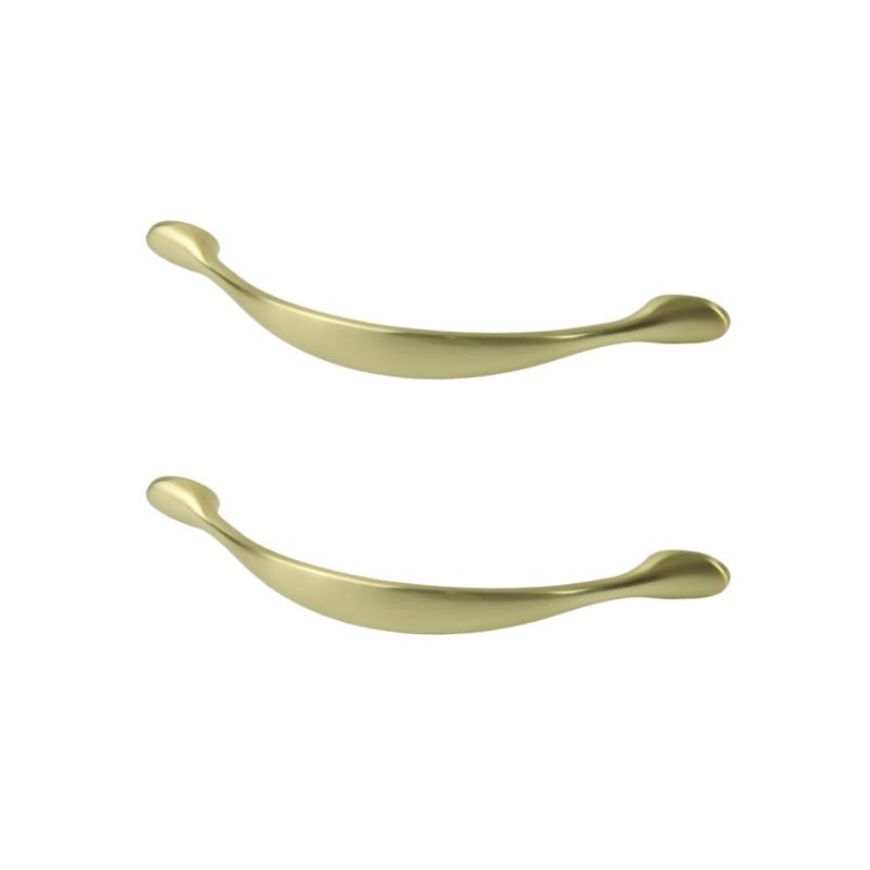Uchwyt meblowy GoodHome Chervil łuk 158 mm złoty