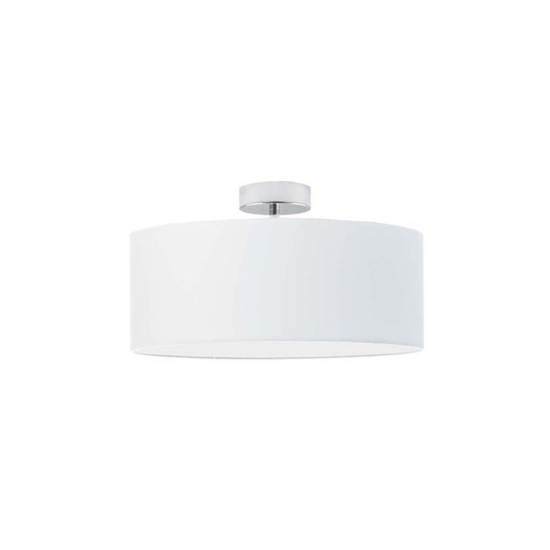 Lampa wisząca Volta Light Factory żyrandol plafon z abażurem stożek Chrom/Biały BLUES 40cm 1szt.