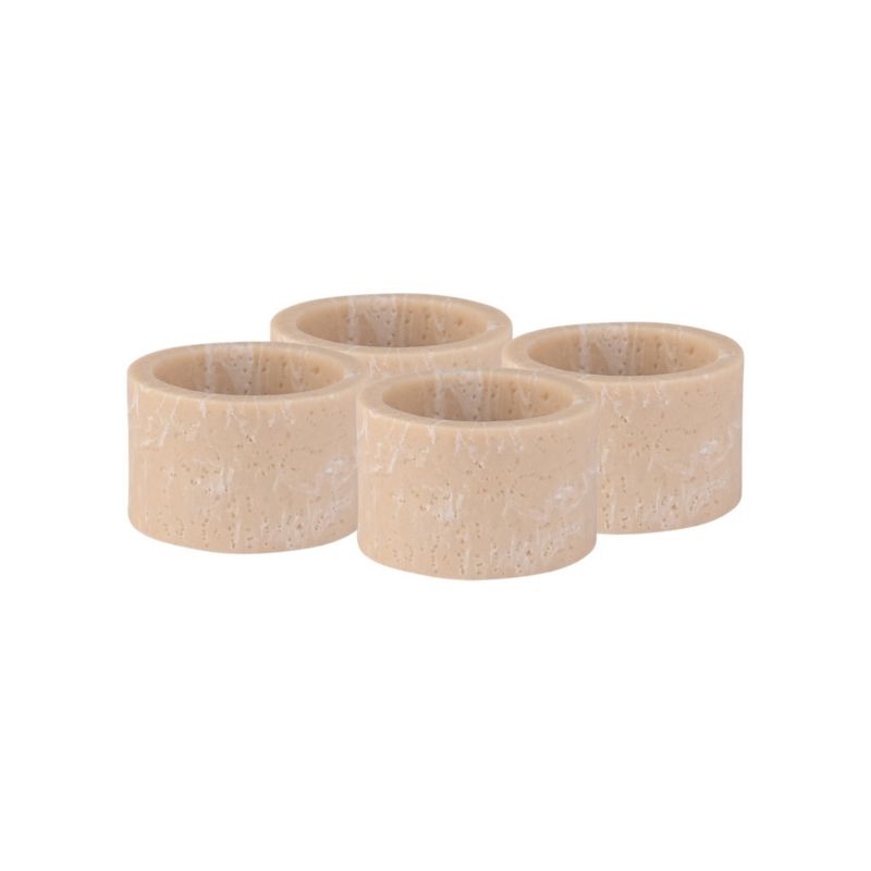 Obrączki na serwetki Travertine Estia beżowe 4 szt.