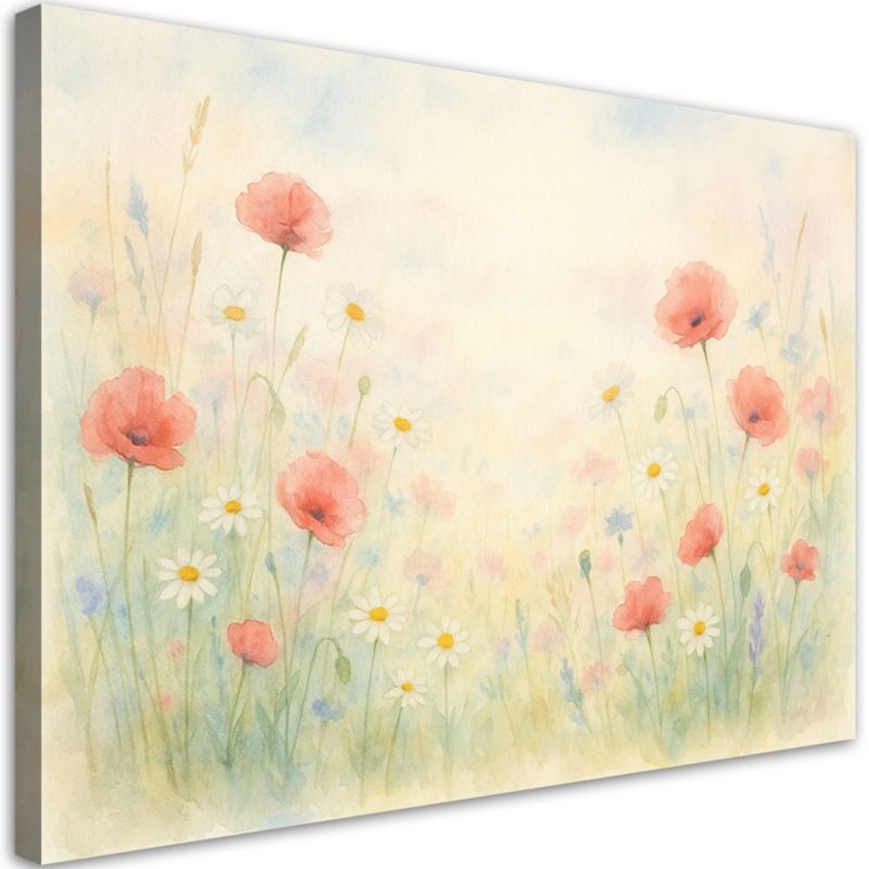 Obraz do salonu sypialni Feeby Maki Kwiaty polne w stylu Shabby Chic 60x40cm 1szt