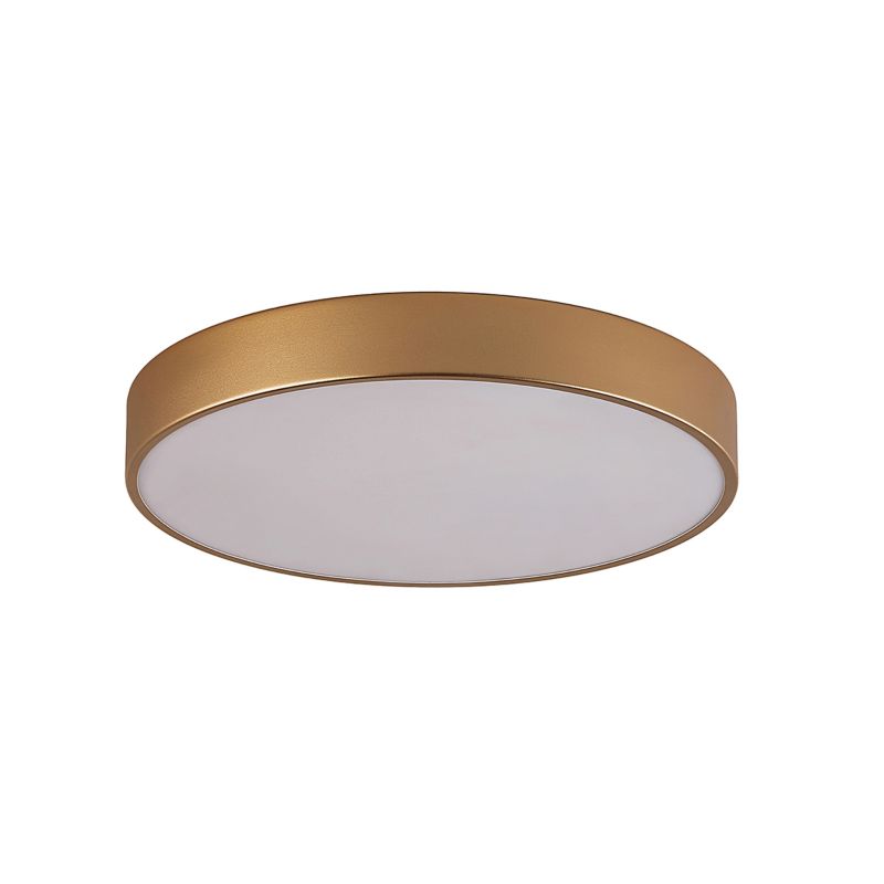 Plafon biały panel świetlny Italux Orbital mosiężno-złoty okrągły 40cm LED 35W biały neutralny 4000K 2100lm IP20 - 1 szt.