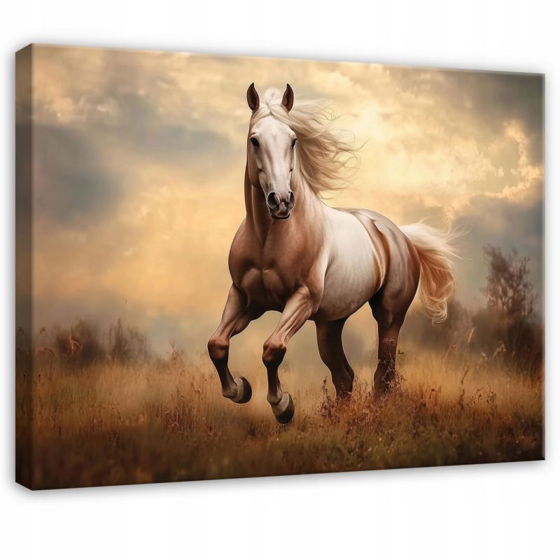 Obraz Koń Zwierzęta Natura Na Płótnie Canvas WALLARENA 100x70 cm Dekoracja Do Sypialni Salonu Kuchni 1 szt.