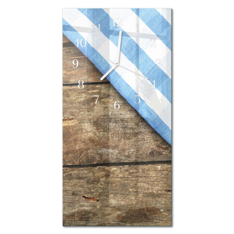 Dekoracyjny Zegar Ścienny Tulup 30x60 cm z Białymi Wskazówkami Obrus 1 szt.