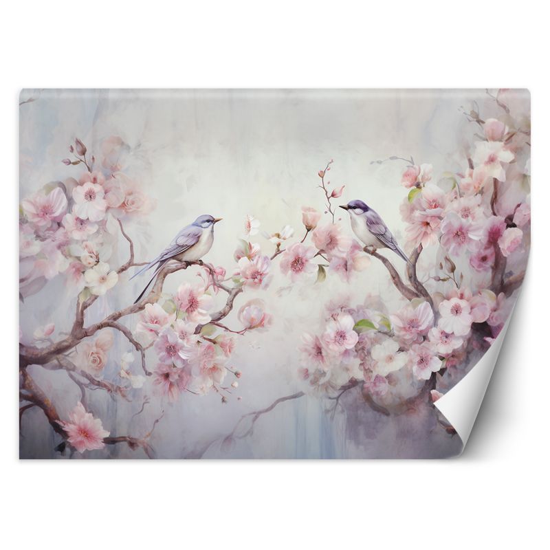 Fototapeta Feeby Ptaki i kwiaty Shabby Chic 450x315 1 szt