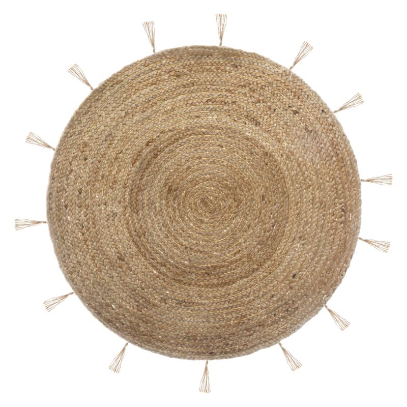 Okrągły dywan jutowy Cosy Atmosphera brązowy 80 cm 1 szt.