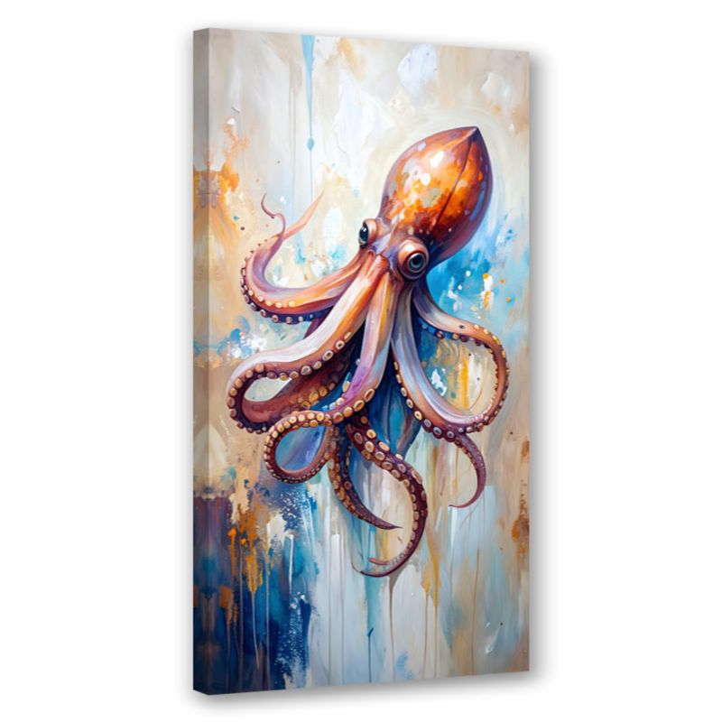 Obraz nowoczesny do kuchni baru restauracji Feeby Ośmiornica Owocze morza 40x80cm 1szt