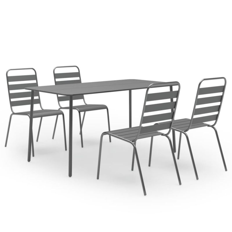 Zestaw mebli ogrodowych jadalniany WaszeMeble 4-osobowy stal szary WM-3074475 1 kpl