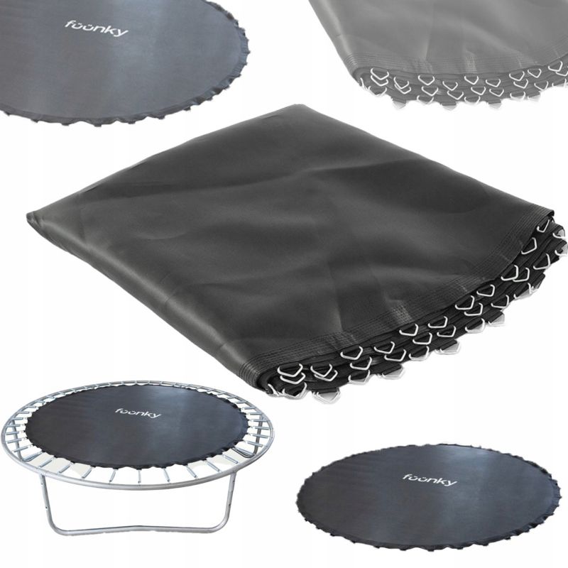 Mata Fuunky do Skakania do Trampoliny 8FT 244cm Mocna PP Czarna 1 szt