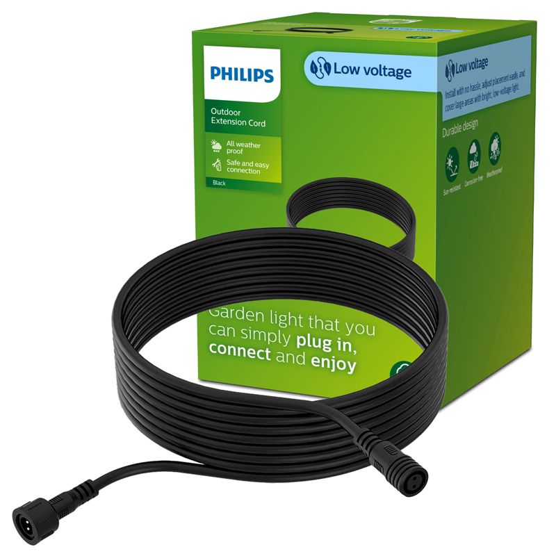 Przedłużacz Philips Gardenlink Przewód 10m do Lamp Zewnętrznych Czarny 1szt.