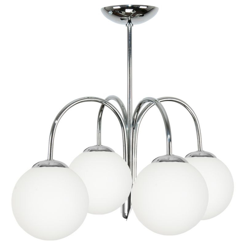 Lampa wisząca EDYLIT kule białe chrom 4xE14 sufitowa DEDE 13-741 1 szt.