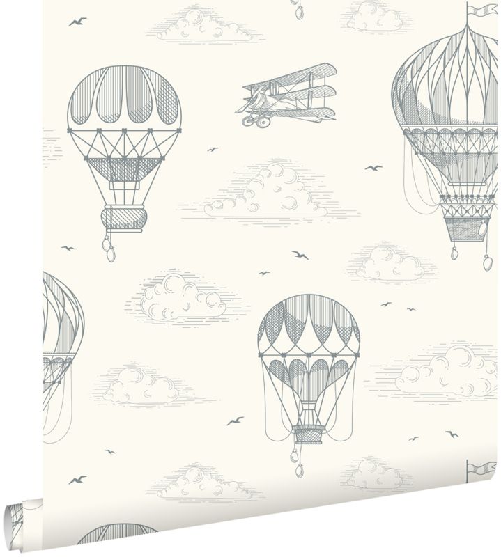 Tapeta ESTAhome szaro-białym 50 x 900 cm - 1 rol.