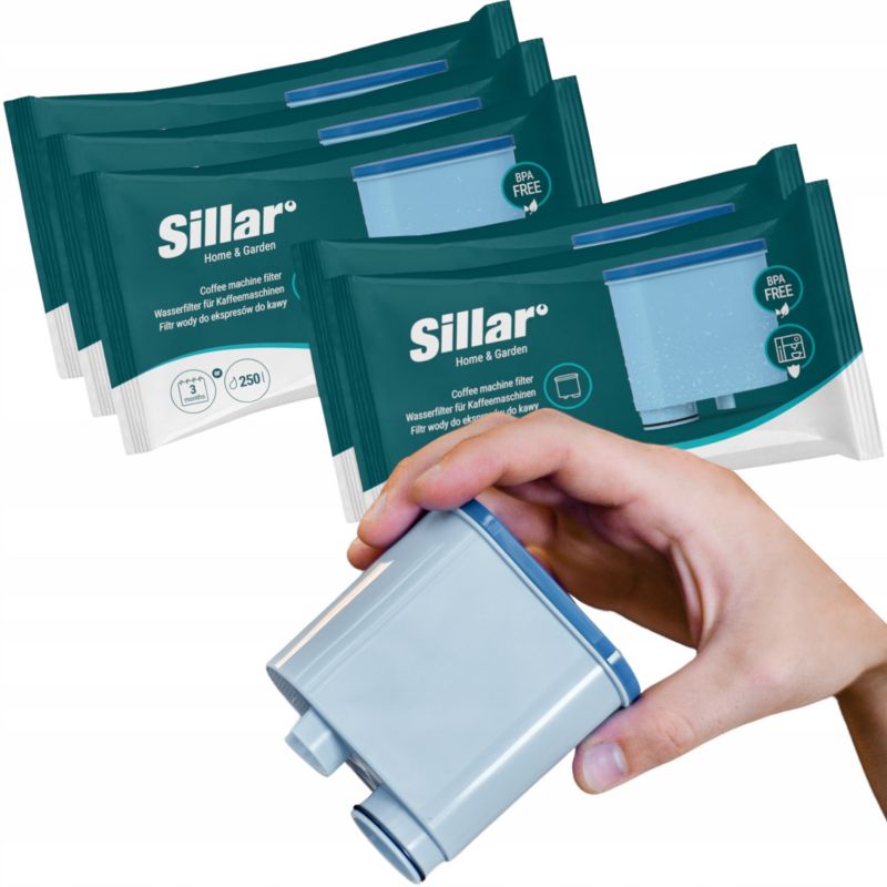 Filtr wody, Sillar, do ekspresu Philips/ Saeco Aquaclean, węglowy, zamiennik CA6903/00 CA6903/10, 5szt