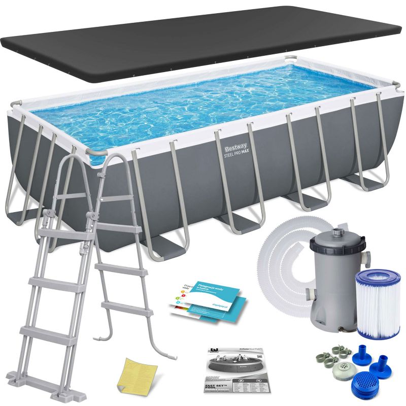 Basen ogrodowy stelażowy Bestway 488x244x122 cm prostokątny zestaw 11w1 1szt.