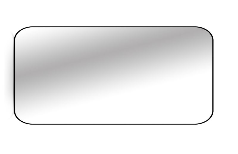 Lustro prostokątne Cordia Plus Tender Line w czarnej ramie 80x120cm 1szt.