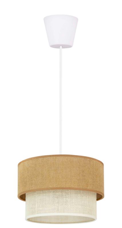 Lampa wisząca Duolla Boho XS 1 x E27 juta/biała juta
