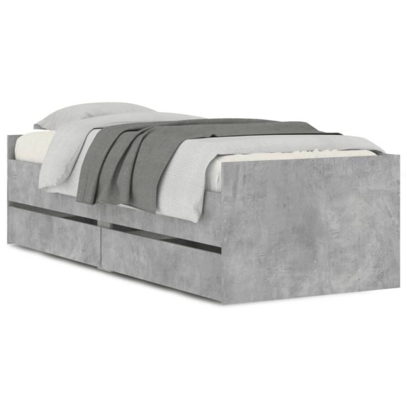 Łóżko drewniane WaszeMeble 75x190 cm szarość WM-3207360 1 szt.