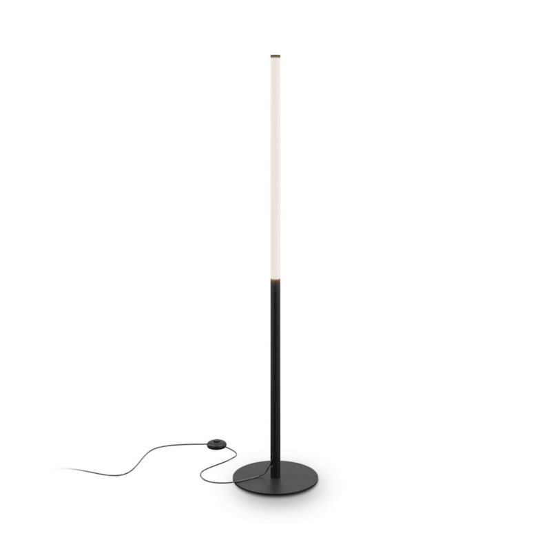 Lampa podłogowa stojąca Maytoni Ray czarno-biała LED 18W 3000K 2100lm wym: 130 x 3 x 3 cm - 1 szt.