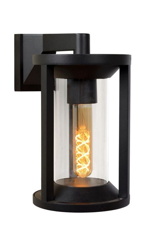 Kinkiet ścienny zewnętrzny Lucide Cadix czarny 1 x E27 x 60W IP65 wym: 27,6 x 21,5 x 16 cm - 1 szt.