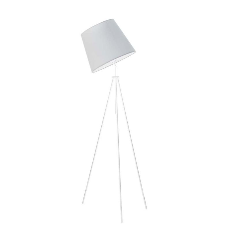 Lampa stojąca Volta Light Factory podłogowa przegubowa regulowana trójnóg z abażurem jasny szary stożek DECO 1szt.
